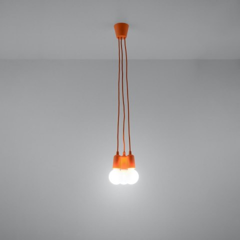Sollux Lighting Lampa wisząca DIEGO 3 pomarańczowy