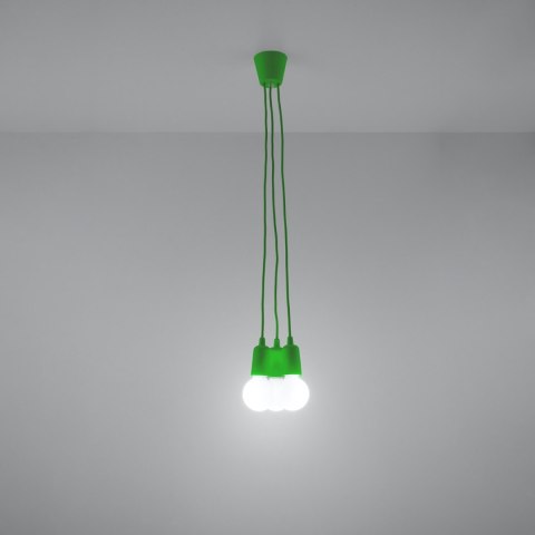 Sollux Lighting Lampa wisząca DIEGO 3 zielony
