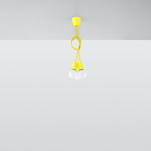 Sollux Lighting Lampa wisząca DIEGO 3 żółta