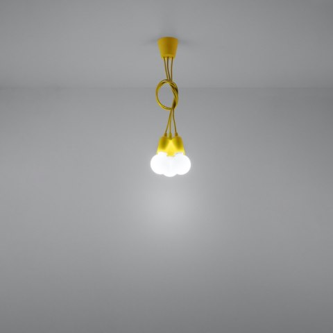 Sollux Lighting Lampa wisząca DIEGO 3 żółta