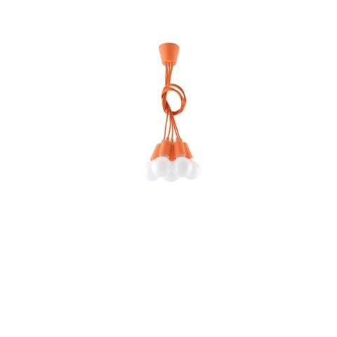 Sollux Lighting Lampa wisząca DIEGO 5 pomarańczowy