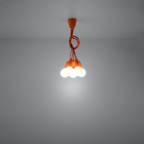 Sollux Lighting Lampa wisząca DIEGO 5 pomarańczowy