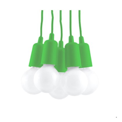 Sollux Lighting Lampa wisząca DIEGO 5 zielony