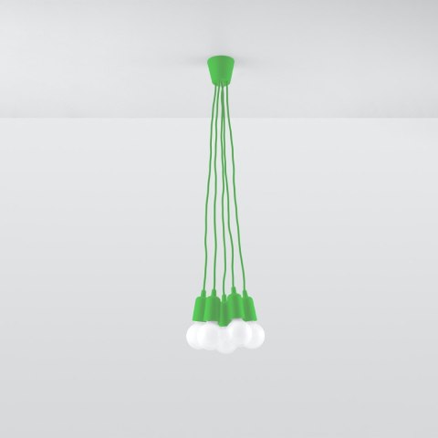 Sollux Lighting Lampa wisząca DIEGO 5 zielony