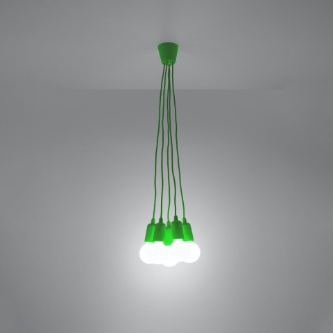 Sollux Lighting Lampa wisząca DIEGO 5 zielony