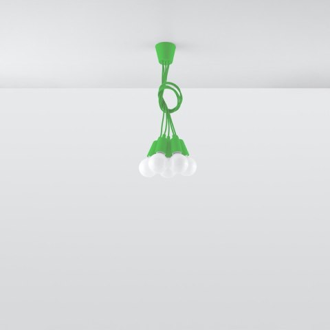 Sollux Lighting Lampa wisząca DIEGO 5 zielony