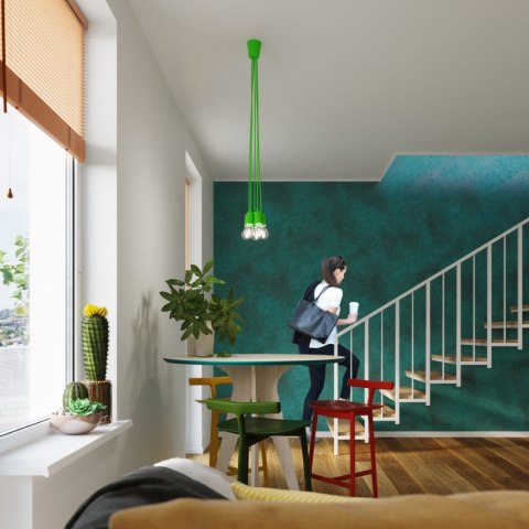 Sollux Lighting Lampa wisząca DIEGO 5 zielony