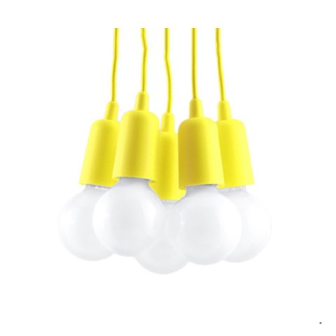 Sollux Lighting Lampa wisząca DIEGO 5 żółta