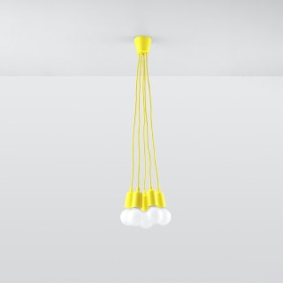 Sollux Lighting Lampa wisząca DIEGO 5 żółta