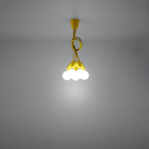 Sollux Lighting Lampa wisząca DIEGO 5 żółta