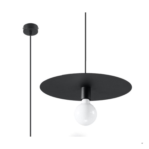 Sollux Lighting Lampa wisząca FLAVIO czarna