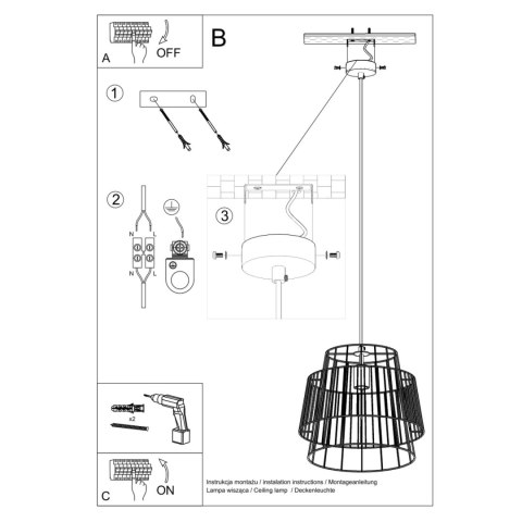 Sollux Lighting Lampa wisząca GATE biały