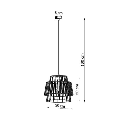 Sollux Lighting Lampa wisząca GATE czarny