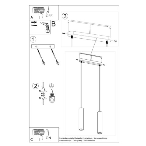 Sollux Lighting Lampa wisząca LUVO 2