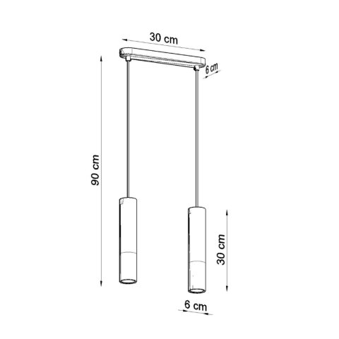 Sollux Lighting Lampa wisząca PABLO 2 biała