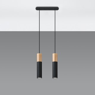 Sollux Lighting Lampa wisząca PABLO 2 czarna
