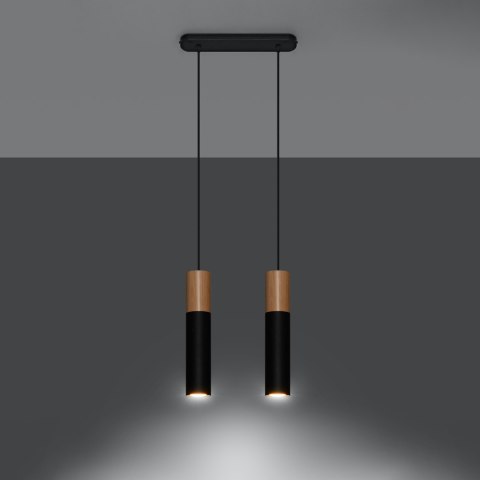 Sollux Lighting Lampa wisząca PABLO 2 czarna