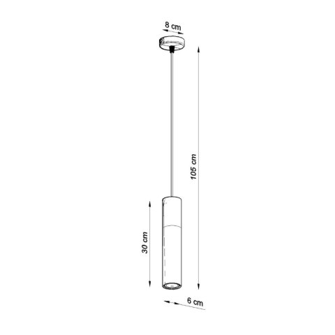 Sollux Lighting Lampa wisząca PABLO czarna