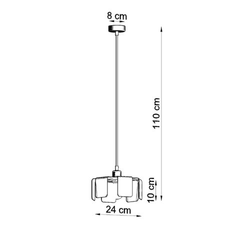 Sollux Lighting Lampa wisząca TULIP czarny