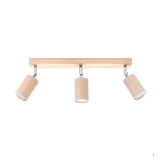 Sollux Lighting Plafon BERG 3 naturalne drewno