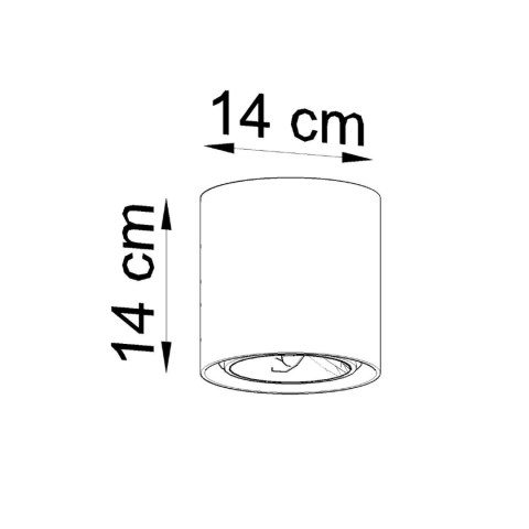 Sollux Lighting Plafon CULLO 140 beton