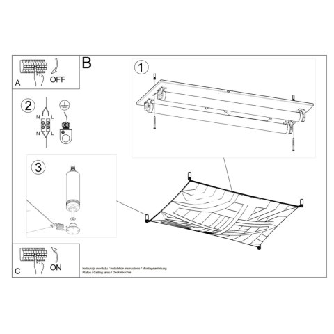 Sollux Lighting Plafon LUNA 1 biały