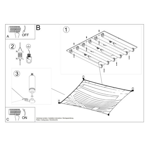 Sollux Lighting Plafon LUNA 3 biały