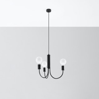 Sollux Lighting Żyrandol PICCOLO 3 czarny