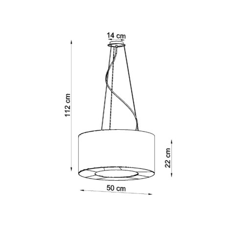 Sollux Lighting Żyrandol SATURNO 50 czarny