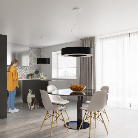 Sollux Lighting Żyrandol SATURNO 50 czarny