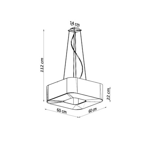 Sollux Lighting Żyrandol URANO 60 czarny