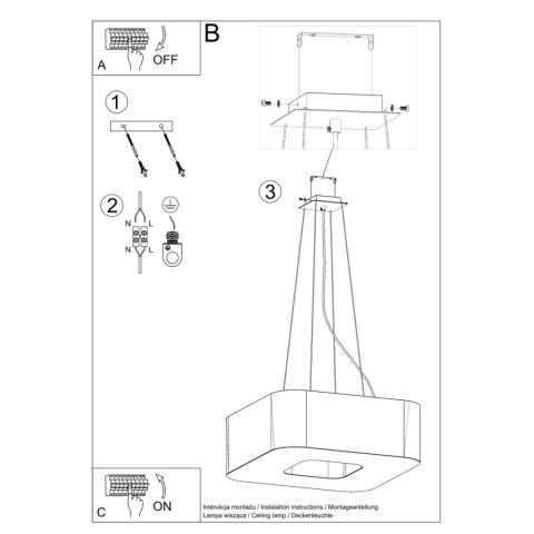 Sollux Lighting Żyrandol URANO 80 biały
