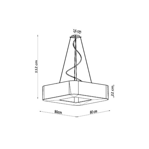 Sollux Lighting Żyrandol URANO 80 czarny
