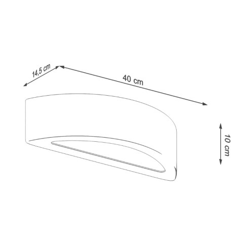 Sollux Lighting Kinkiet ATENA beton