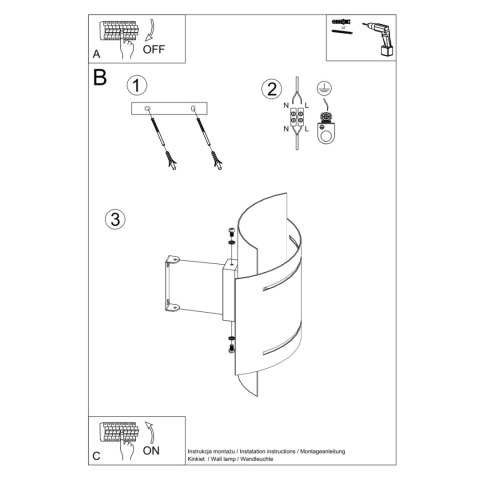 Sollux Lighting Kinkiet HESTIA czarny