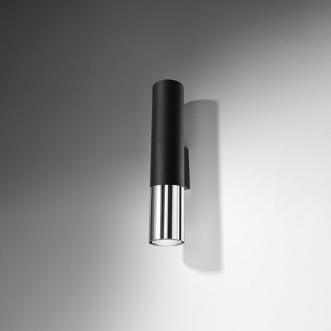Sollux Lighting Kinkiet LOOPEZ czarny/chrom