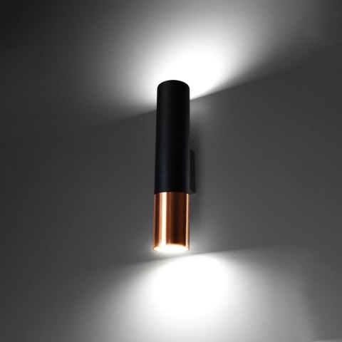 Sollux Lighting Kinkiet LOOPEZ czarny/miedź