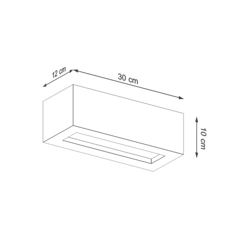 Sollux Lighting Kinkiet VEGA 30 beton