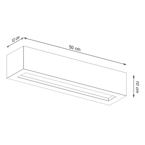Sollux Lighting Kinkiet VEGA 50 beton