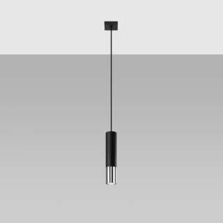 Sollux Lighting Lampa wisząca LOOPEZ 1 czarny/chrom