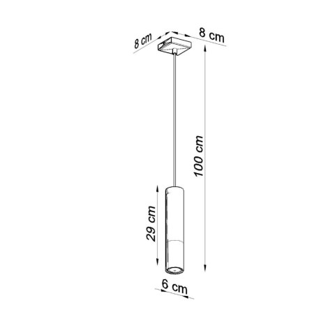Sollux Lighting Lampa wisząca LOOPEZ 1 czarny/chrom