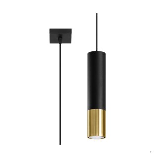 Sollux Lighting Lampa wisząca LOOPEZ 1 czarny/złoty
