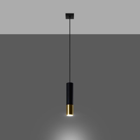 Sollux Lighting Lampa wisząca LOOPEZ 1 czarny/złoty