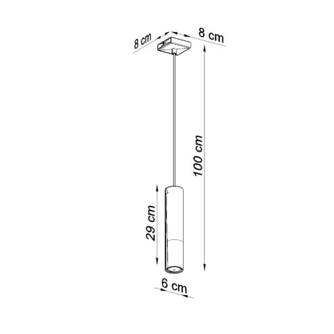 Sollux Lighting Lampa wisząca LOOPEZ 1 czarny/złoty