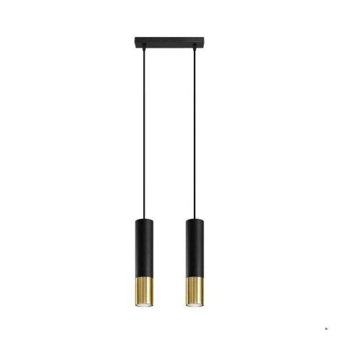 Sollux Lighting Lampa wisząca LOOPEZ 2 czarny/złoty