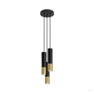 Sollux Lighting Lampa wisząca LOOPEZ 3P czarny/złoty