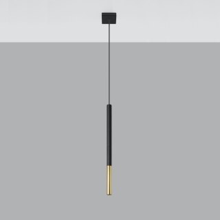 Sollux Lighting Lampa wisząca MOZAICA 1 czarny/złoto