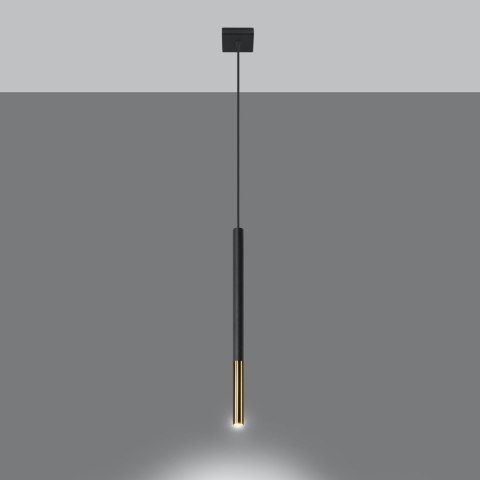 Sollux Lighting Lampa wisząca MOZAICA 1 czarny/złoto