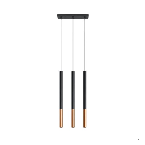 Sollux Lighting Lampa wisząca MOZAICA 3L czarny/miedź