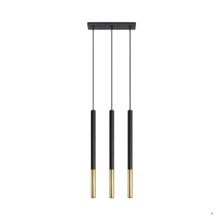 Sollux Lighting Lampa wisząca MOZAICA 3L czarny/złoto